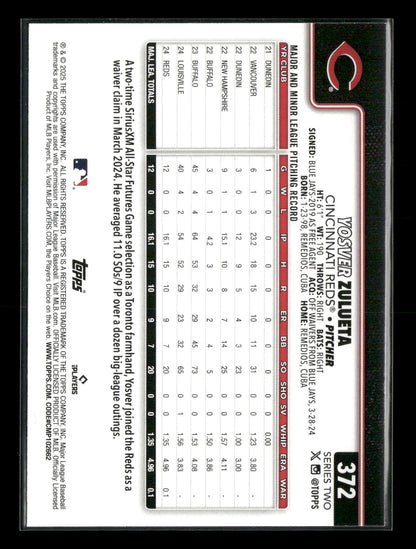 2025 Topps Series 2 Baseball Yosver Zulueta #372 RC
