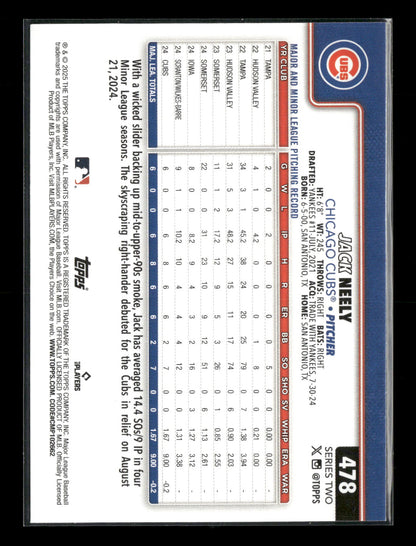 2025 Topps Series 2 Baseball Jack Neely #478 RC
