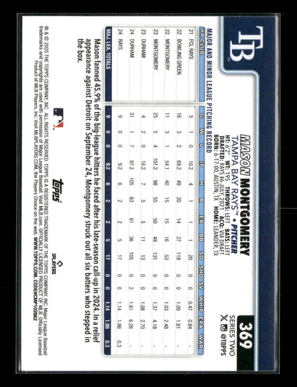 2025 Topps Series 2 Baseball Mason Montgomery #369 RC