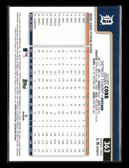 2025 Topps Series 2 Baseball Alex Cobb #363