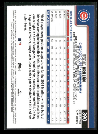 2025 Topps Series 2 Baseball Vidal Bruján #390
