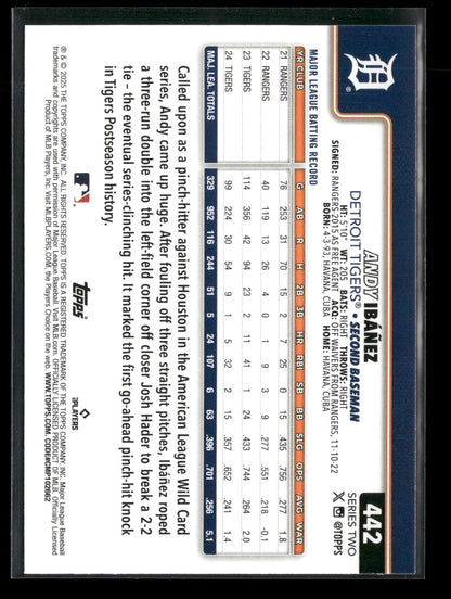 2025 Topps Series 2 Baseball Andy Ibáñez #442