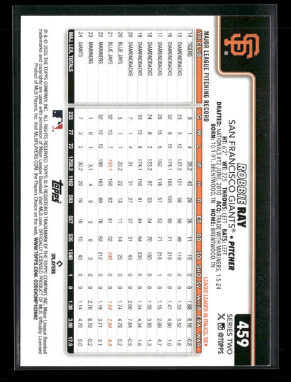 2025 Topps Series 2 Baseball Robbie Ray #459