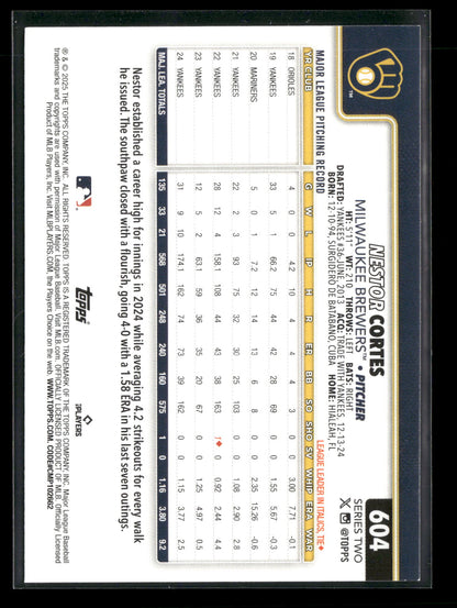2025 Topps Series 2 Baseball Nestor Cortes #604