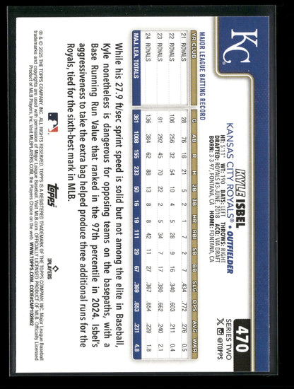 2025 Topps Series 2 Baseball Kyle Isbel #470