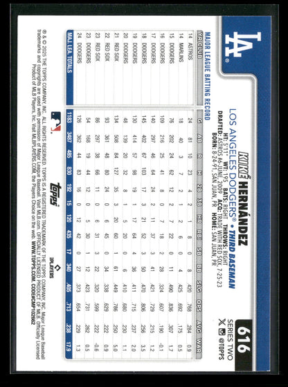 2025 Topps Series 2 Baseball Kiké Hernández #616