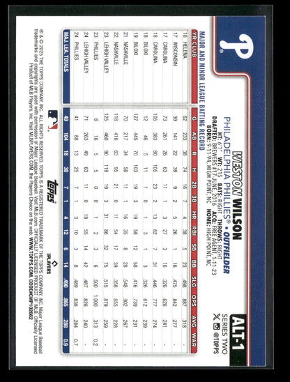 2025 Topps Series 2 Baseball Weston Wilson #ALT-1