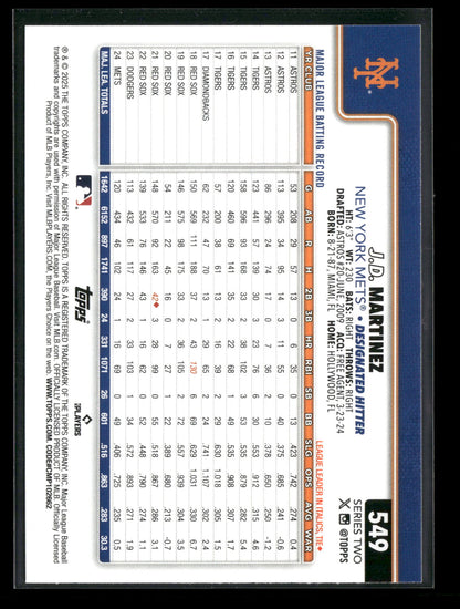 2025 Topps Series 2 Baseball J.D. Martinez #549