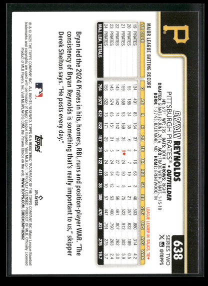 2025 Topps Series 2 Baseball Bryan Reynolds #638