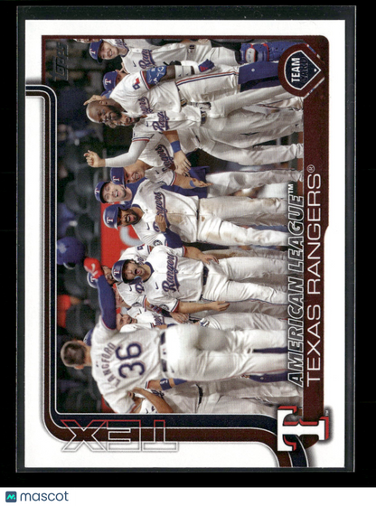 2025 Topps Series 2 Baseball Texas Rangers Team Card #593