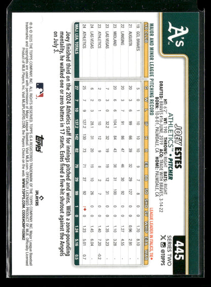 2025 Topps Series 2 Baseball Joey Estes #445