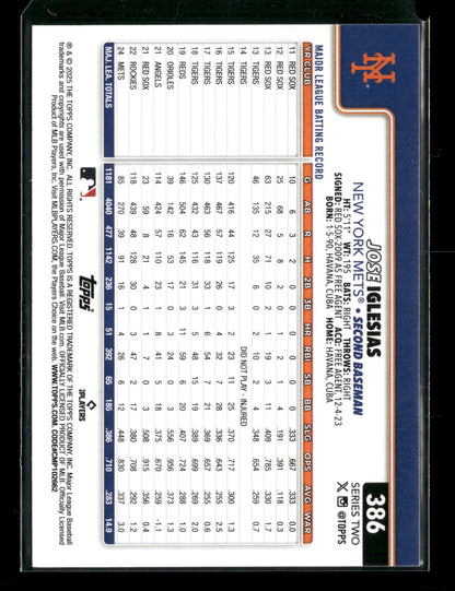 2025 Topps Series 2 Baseball Jose Iglesias #386