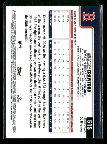 2025 Topps Series 2 Baseball Kutter Crawford #515