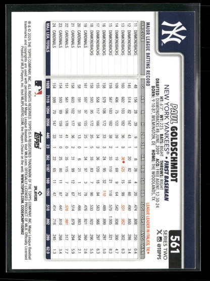 2025 Topps Series 2 Baseball Paul Goldschmidt #561
