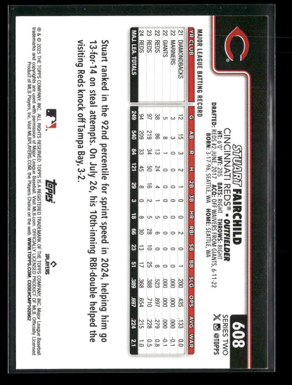 2025 Topps Series 2 Baseball Stuart Fairchild #608