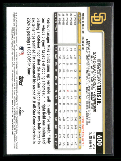 2025 Topps Series 2 Baseball Fernando Tatis Jr. #600