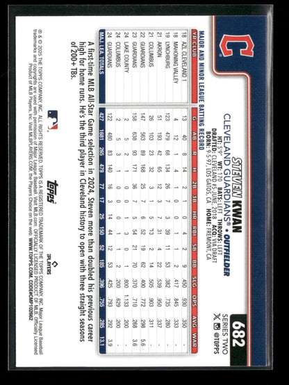 2025 Topps Series 2 Baseball Steven Kwan #682