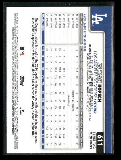 2025 Topps Series 2 Baseball Michael Kopech #611