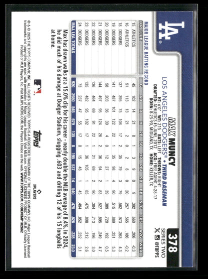 2025 Topps Series 2 Baseball Max Muncy #378