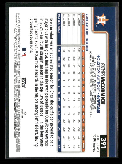 2025 Topps Series 2 Baseball Chas McCormick #391
