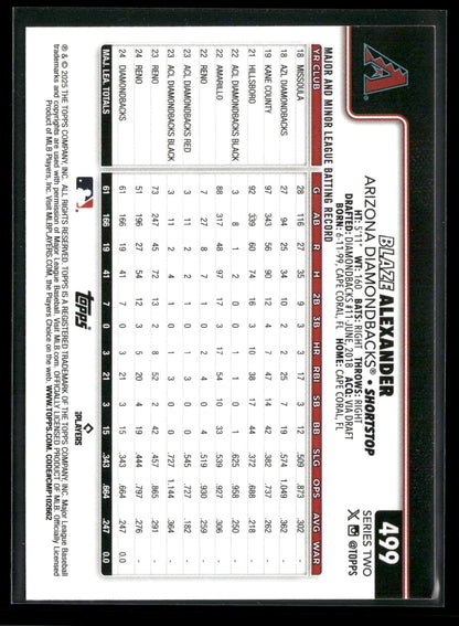 2025 Topps Series 2 Baseball Blaze Alexander #499