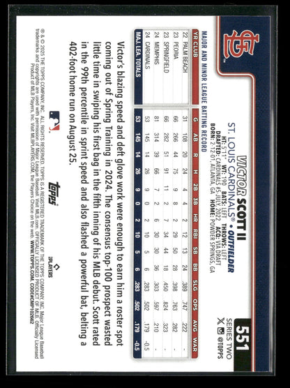 2025 Topps Series 2 Baseball Victor Scott II #551
