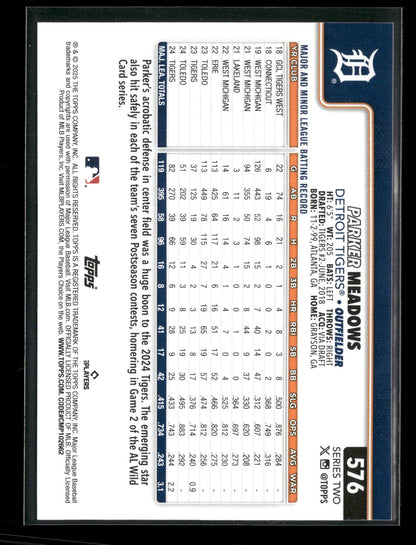 2025 Topps Series 2 Baseball Parker Meadows #576