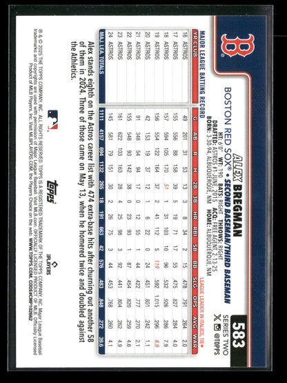 2025 Topps Series 2 Baseball Alex Bregman #583
