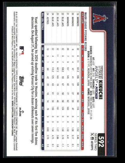 2025 Topps Series 2 Baseball Yusei Kikuchi #592