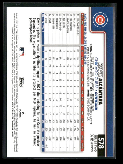 2025 Topps Series 2 Baseball Kevin Alcántara #578 RC