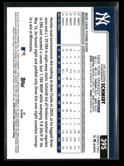 2025 Topps Series 2 Baseball Clarke Schmidt #395
