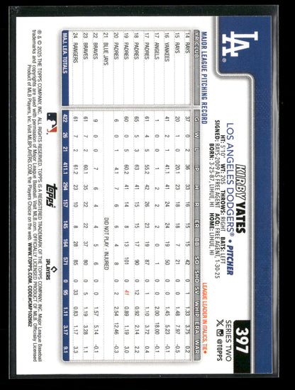 2025 Topps Series 2 Baseball Kirby Yates #397
