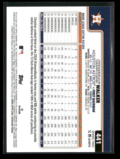 2025 Topps Series 2 Baseball Christian Walker #441