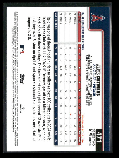 2025 Topps Series 2 Baseball Reid Detmers #471