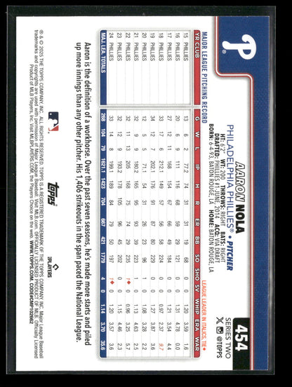 2025 Topps Series 2 Baseball Aaron Nola #454