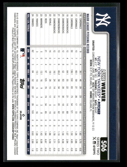 2025 Topps Series 2 Baseball Luke Weaver #506
