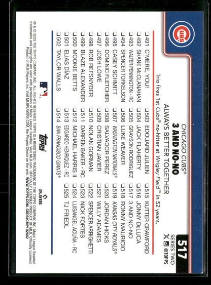 2025 Topps Series 2 Baseball 3 And No-No #517