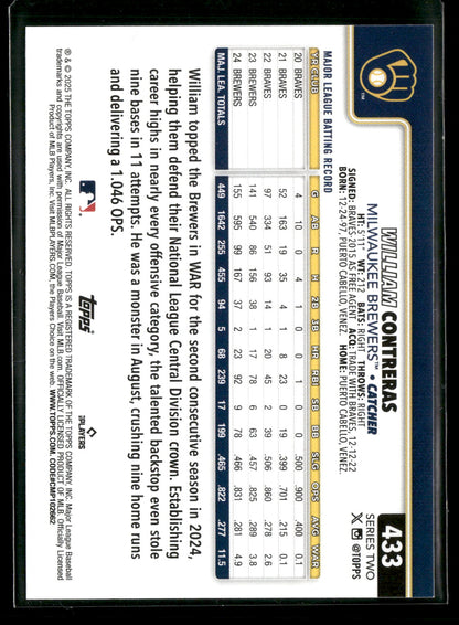 2025 Topps Series 2 Baseball William Contreras #433