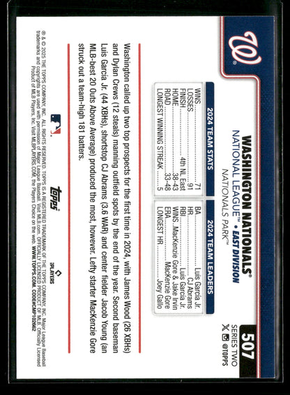 2025 Topps Series 2 Baseball Washington Nationals #507