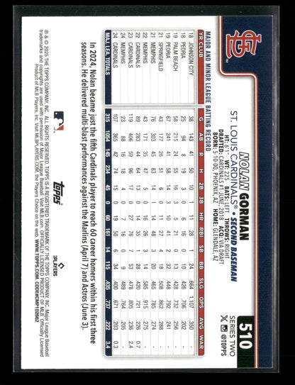 2025 Topps Series 2 Baseball Nolan Gorman #510