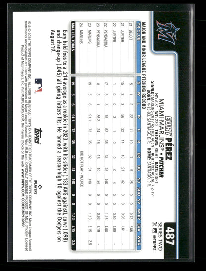 2025 Topps Series 2 Baseball Eury Pérez #487
