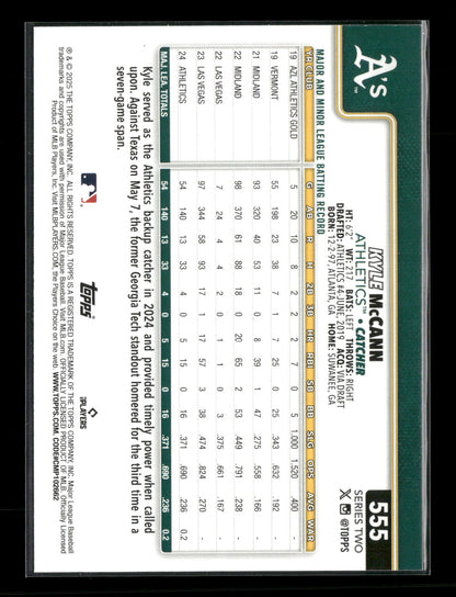 2025 Topps Series 2 Baseball Kyle McCann #555