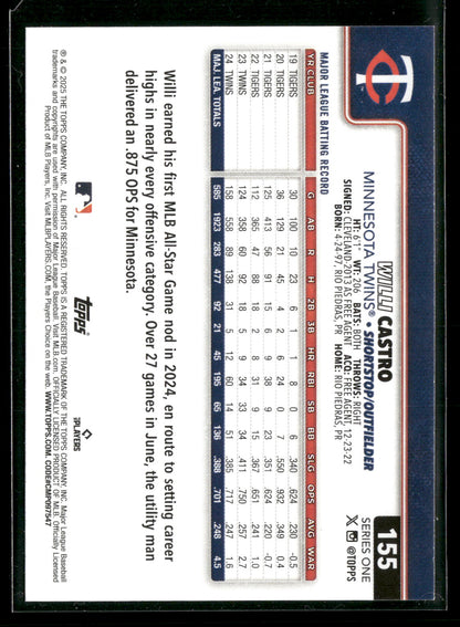 2025 Topps Series 1 Baseball Willi Castro #155