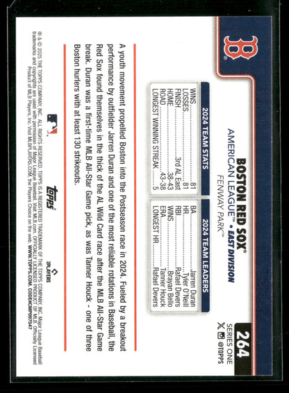 2025 Topps Series 1 Baseball Boston Red Sox #264