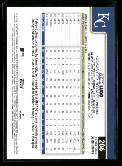 2025 Topps Series 1 Baseball Seth Lugo #206