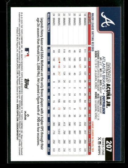 2025 Topps Series 1 Baseball Ronald Acuña Jr. #207