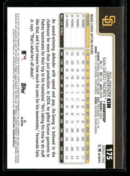 2025 Topps Series 1 Baseball Ha-Seong Kim #175