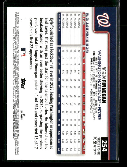 2025 Topps Series 1 Baseball Kyle Finnegan #254