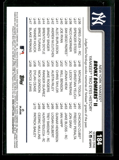 2025 Topps Series 1 Baseball Bronx Bombers II #184