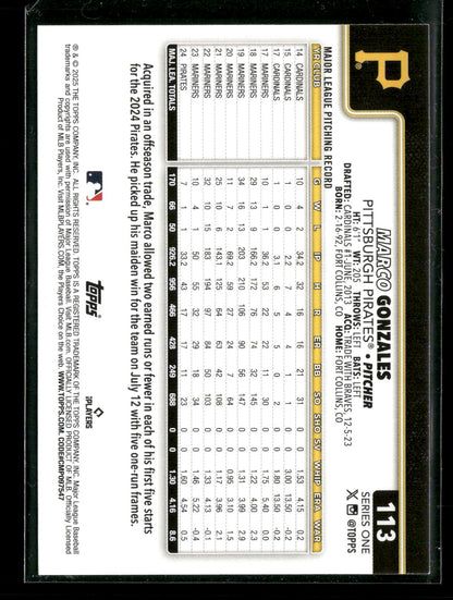 2025 Topps Series 1 Baseball Marco Gonzales #113